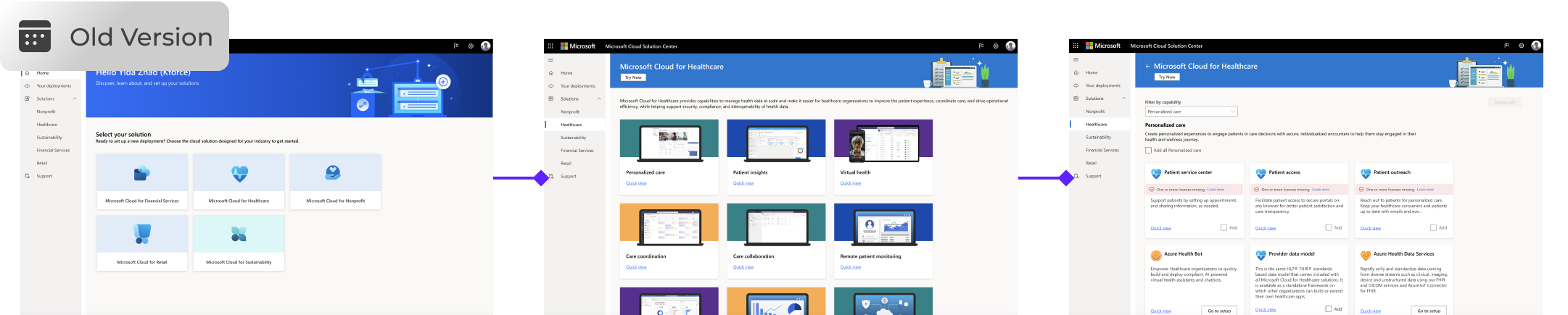 Solution center walkthrough