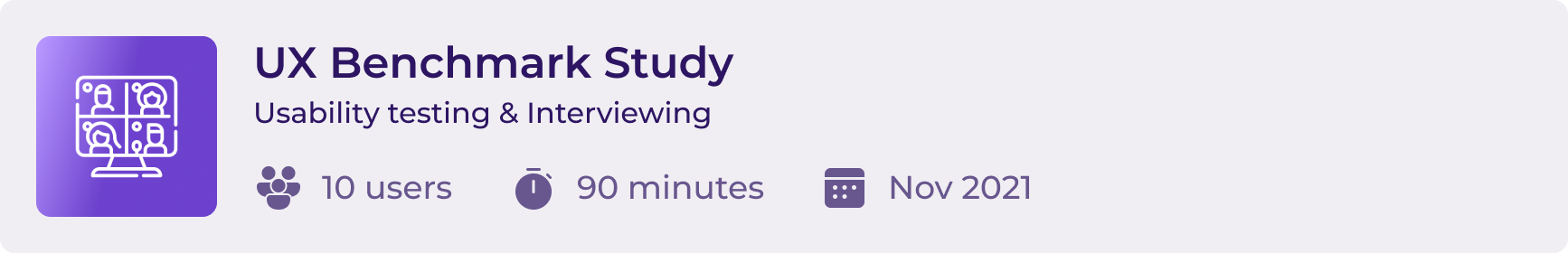 UX benchmark study